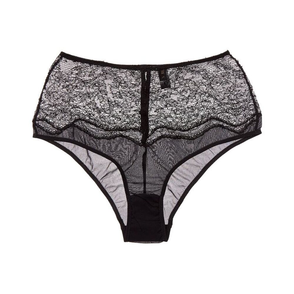 Kiki De Montparnasse Womens  La Follie Lace Galloon High-Waist Silk-Trim Panty,